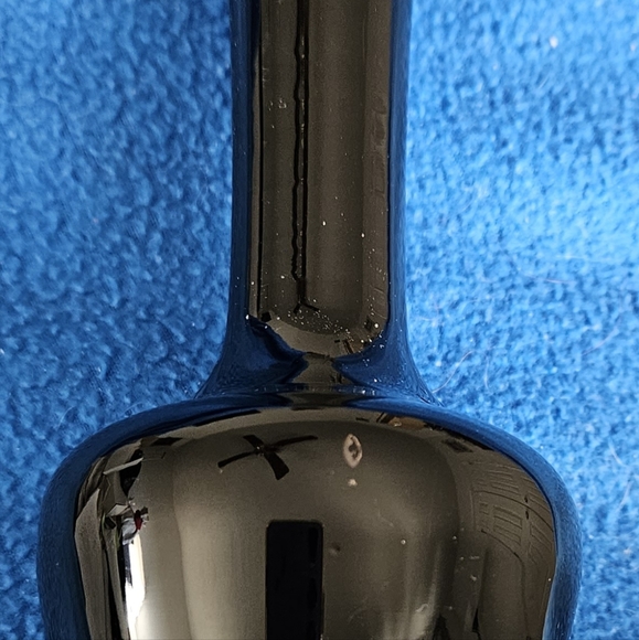 UOCG Vintage Black Japanese Flower Bud Vase With Gold Rim. - Picture 4 of 5